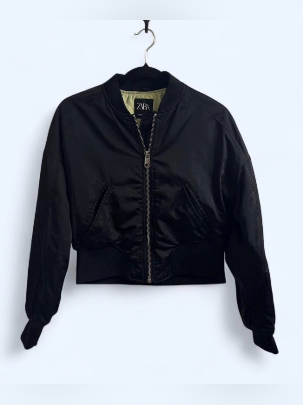 Zara black bomber jacket in XS EUC